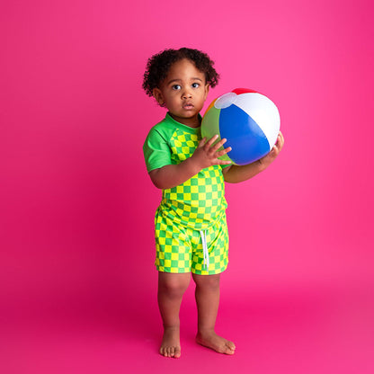 Neon Green Rash Guard Top