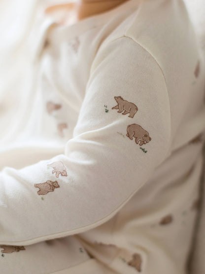Organic Zip Sleeper - Bear