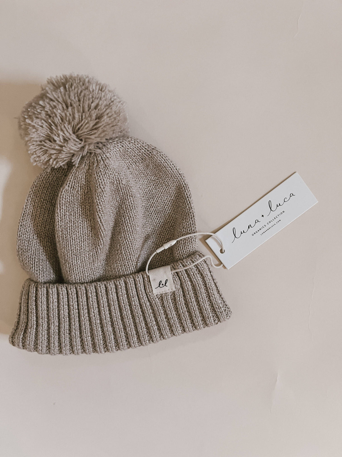 LL Pom Beanie - Heather Beige