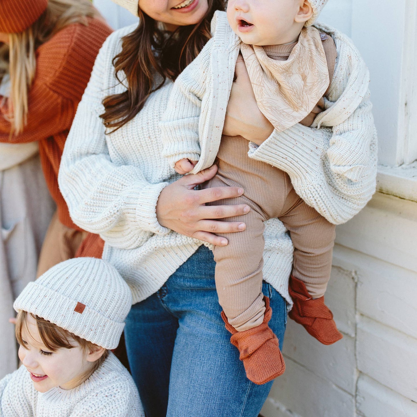 goumikids - Knit Cotton Baby Stay-On Boots - Clay