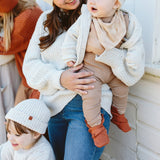 goumikids - Knit Cotton Baby Stay-On Boots - Clay