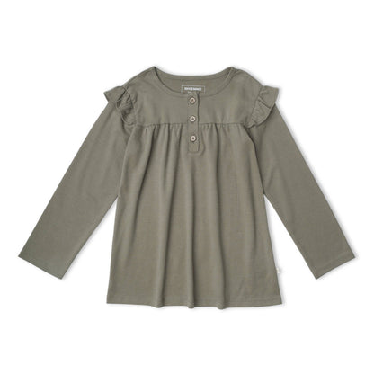Org. LS Tee/Legging Set - Olive