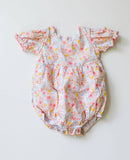 Quinn Poplin Romper - Bunny Field