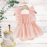 Blush Double Bow Tutu Dress