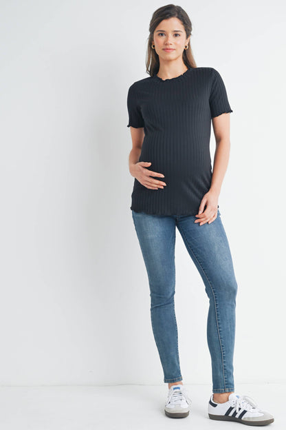 Ribbed SS T-Shirt Maternity