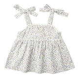 Organic Bow Shorts Set - Floral