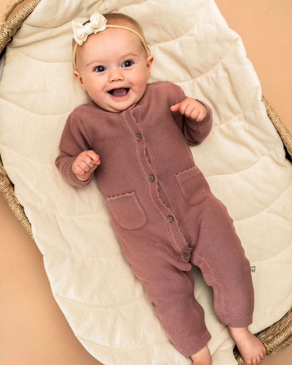 Chunky Knit Jumpsuit - Mauve