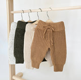 Baby Chunky Knit Pants - Oat