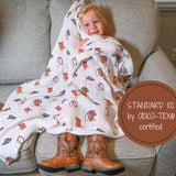 Boots Western Muslin Swaddle Blanket