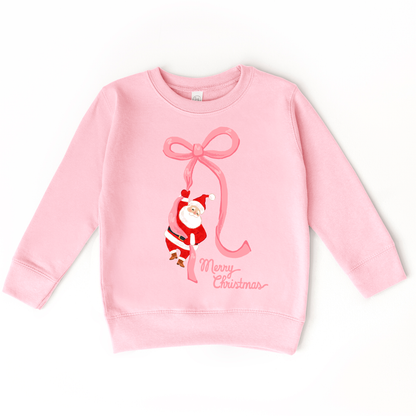 Santa Bow Christmas Sweatshirt