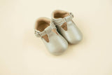 Silver Leather Mary Janes