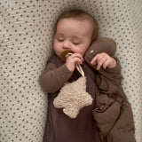 Ali+Oli - Plush Moon Pacifier Holder (Sand)