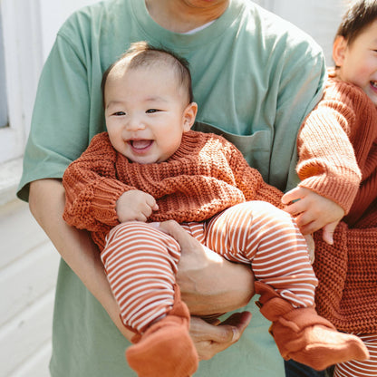 goumikids - Knit Cotton Baby Stay-On Boots - Clay