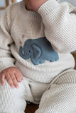 Elephant Knit Baby Jumpsuit (Organic)