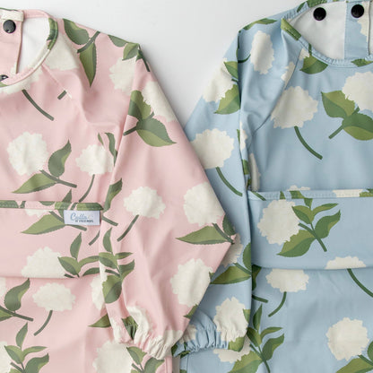 The Grayson Long Sleeve Bib - Hydrangeas