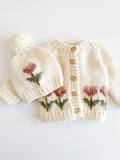Knit Cardigan Sweater - Tulip