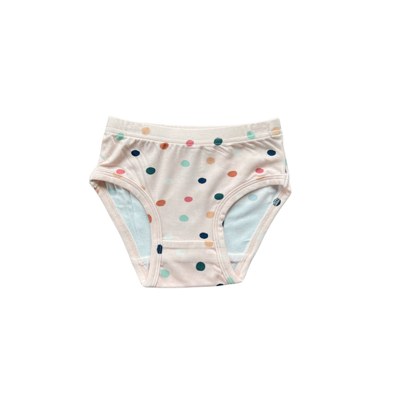 Girl's Bamboo Underwear: Summer Polka Dots