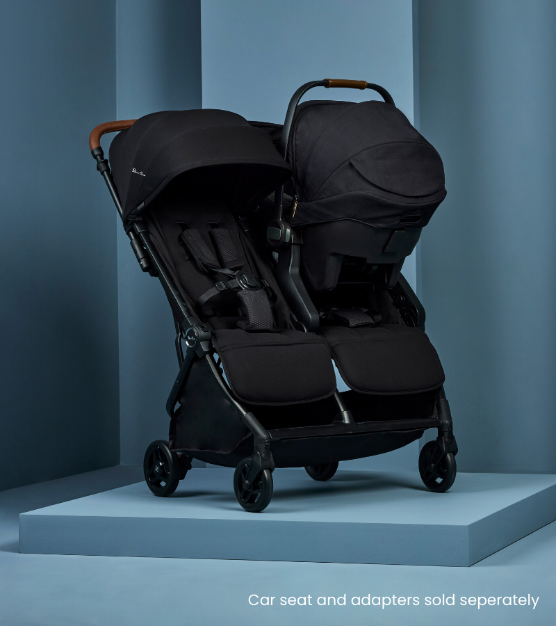 Silver Cross Jet Double Travel Stroller-Black