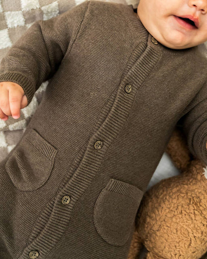 Chunky Knit Jumpsuit - Cocoa