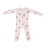 Bamboo 2-Way Zip Romper - Teddy