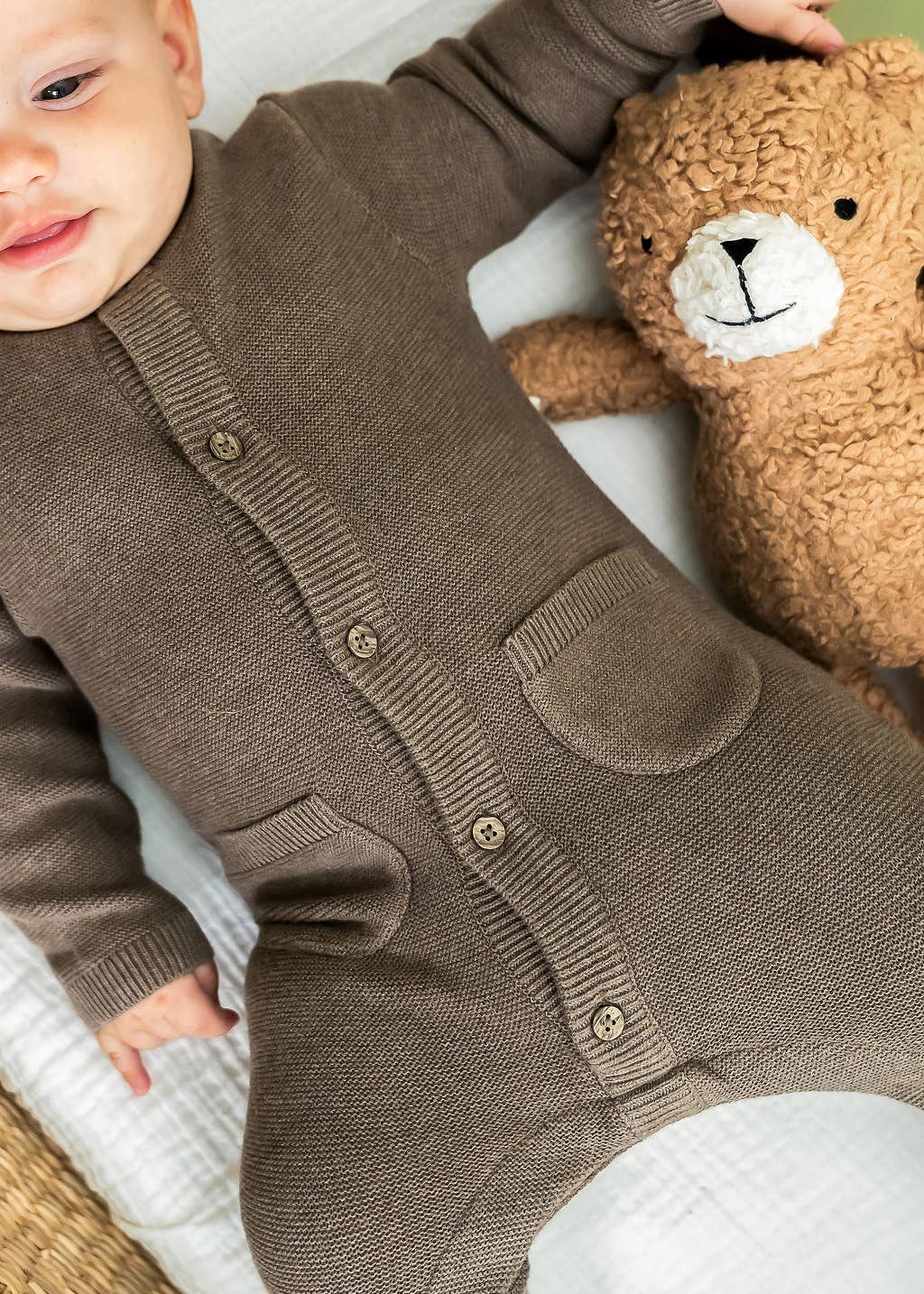 Chunky Knit Jumpsuit - Cocoa