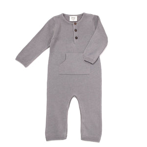 Viverano Organics - Milan Pocket Knit Jumpsuit - Grey