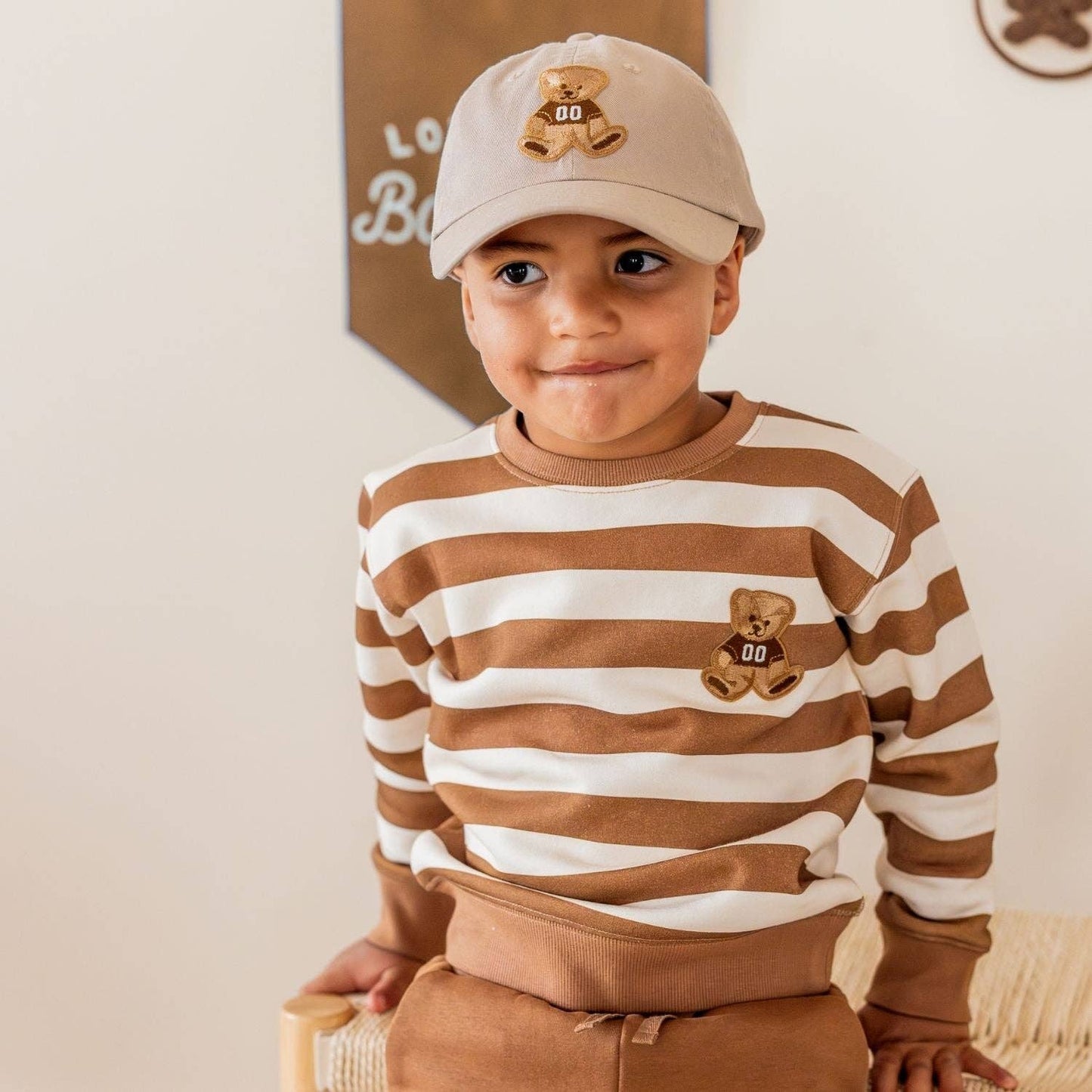 Teddy Bear Stripe Sweatshirt