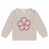 Embroidered Chunky Sweater - Flower