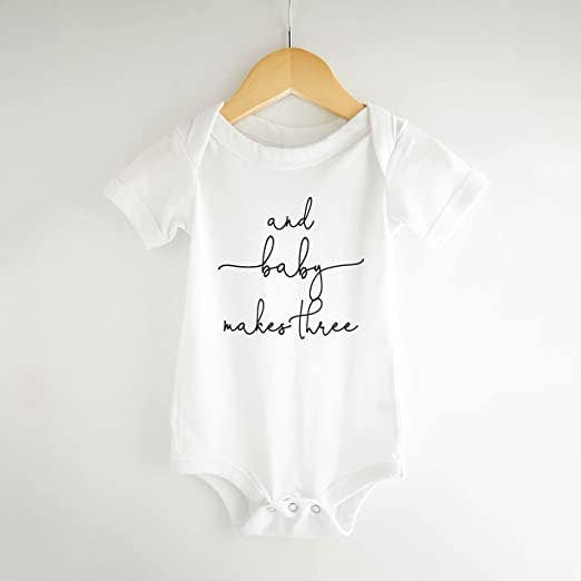 Baby Makes Three Onesie