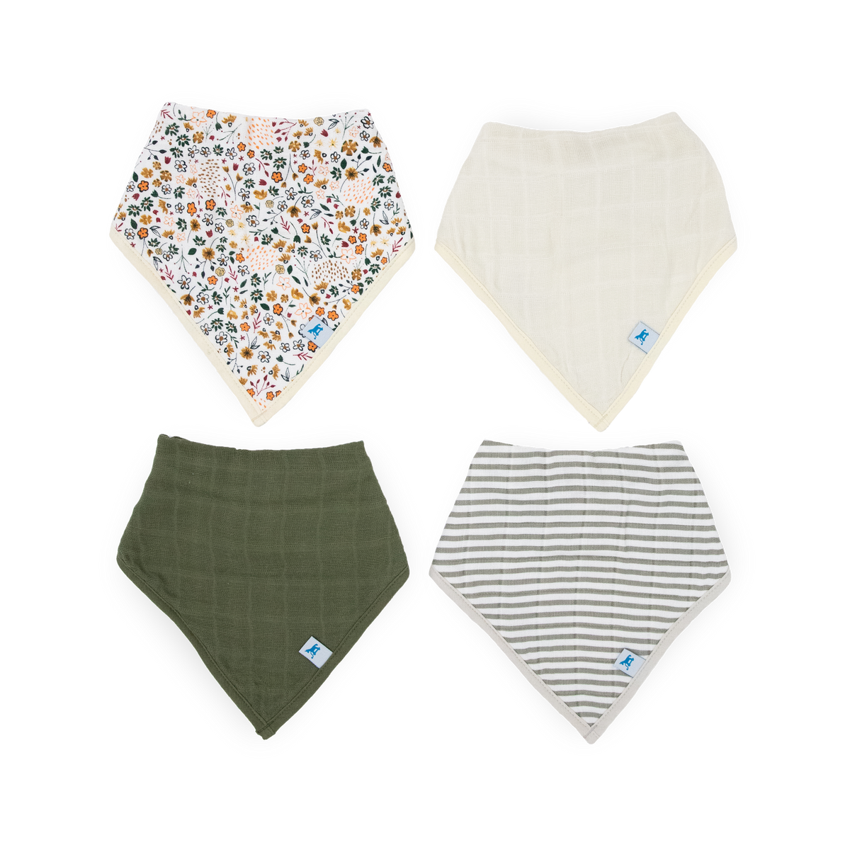 Muslin/Fleece Bib 4 Pack