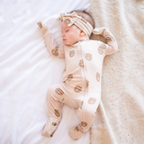 Bamboo 2-Way Zip Romper - Teddy
