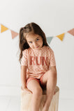 babysprouts clothing company: Boxy Tee in Pink Lemonade Checkered RUN