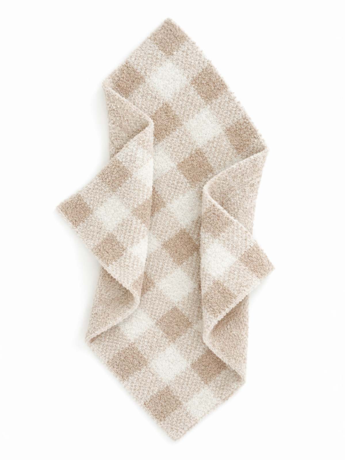 Gingham Mini Blanket, Pebble