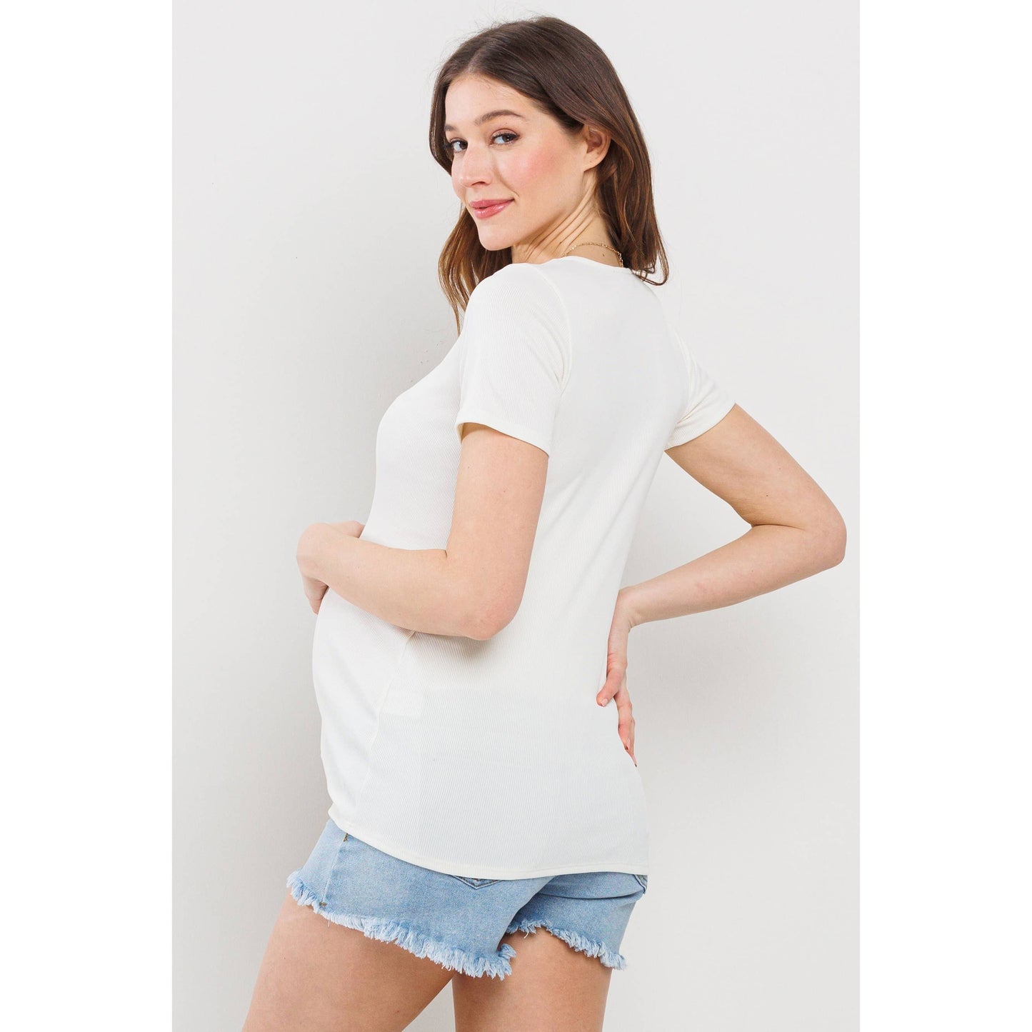 Ribbed SS Top Maternity