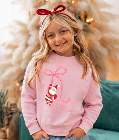 Santa Bow Christmas Sweatshirt