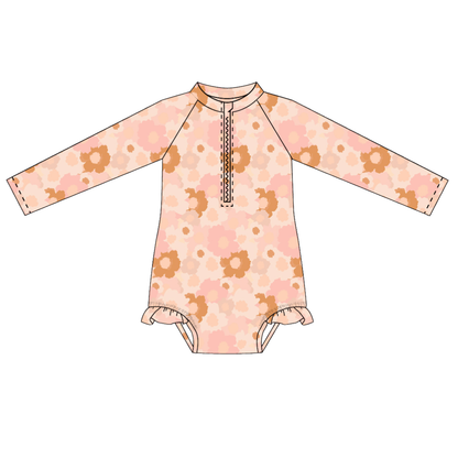 Blush Meadow LS Swimsuit