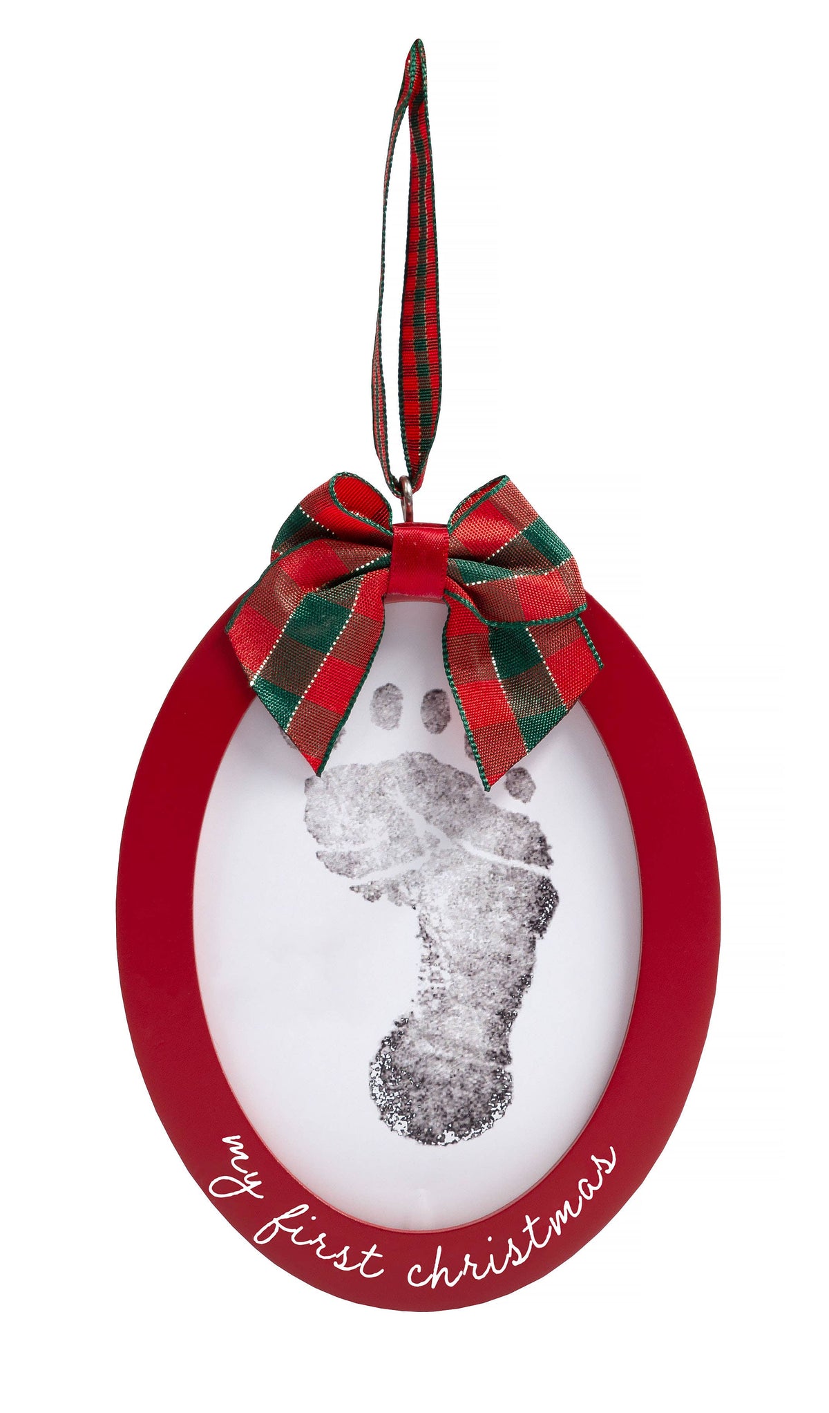 Double-Sided Photo & Babyprint Christmas Ornament Kit, Red