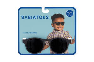 Babiators - Jet Black Keyhole  Kids Sunglasses on Peggable Hangtag: Ages 0-2