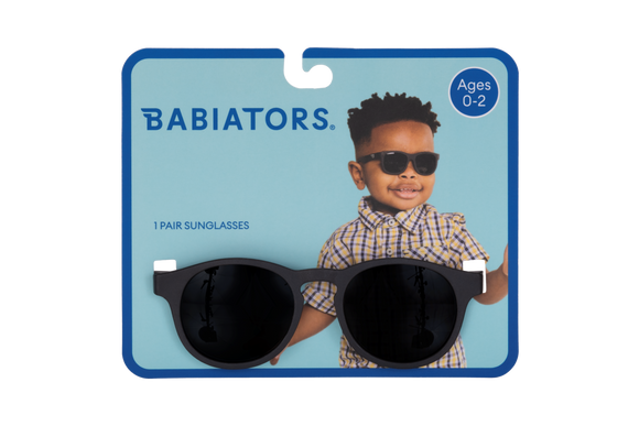 Babiators - Jet Black Keyhole  Kids Sunglasses on Peggable Hangtag: Ages 0-2