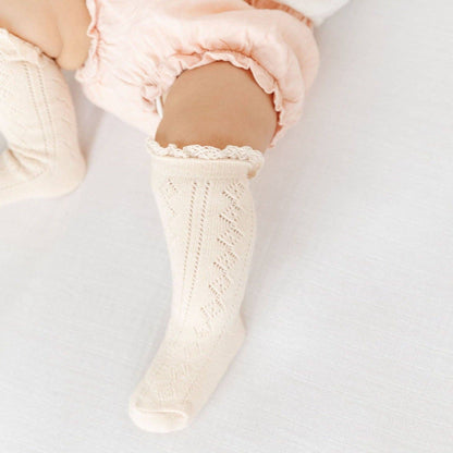 Fancy Knee High Socks Vanilla