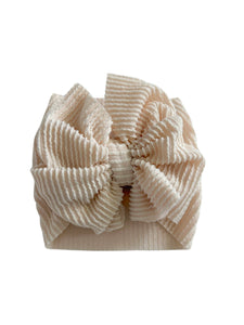 Ribbed 6" Bow- Ivory