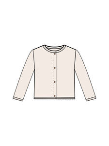 Organic Clara Pointelle Button Down Cardigan - Ivory