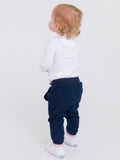 RuffleButts + RuggedButts - Baby Boys White Knit Polo Bodysuit: White / 12-18m