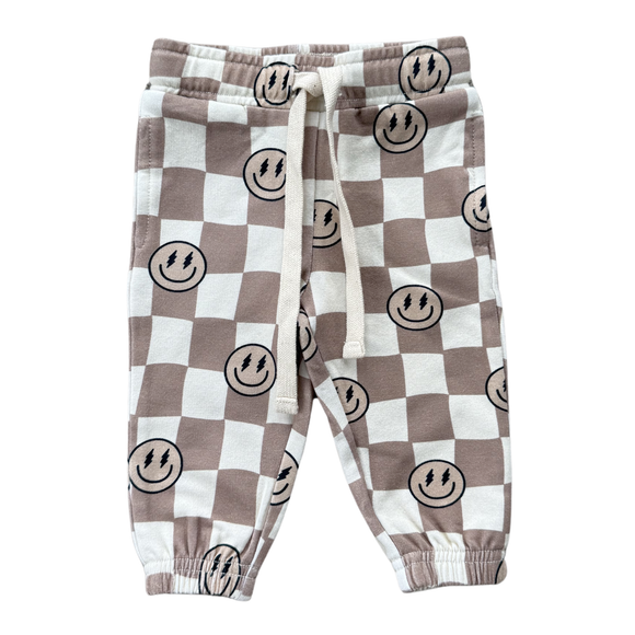 Bamboo Joggers -Smiley Check in Portabella