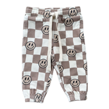 Bamboo Joggers -Smiley Check in Portabella