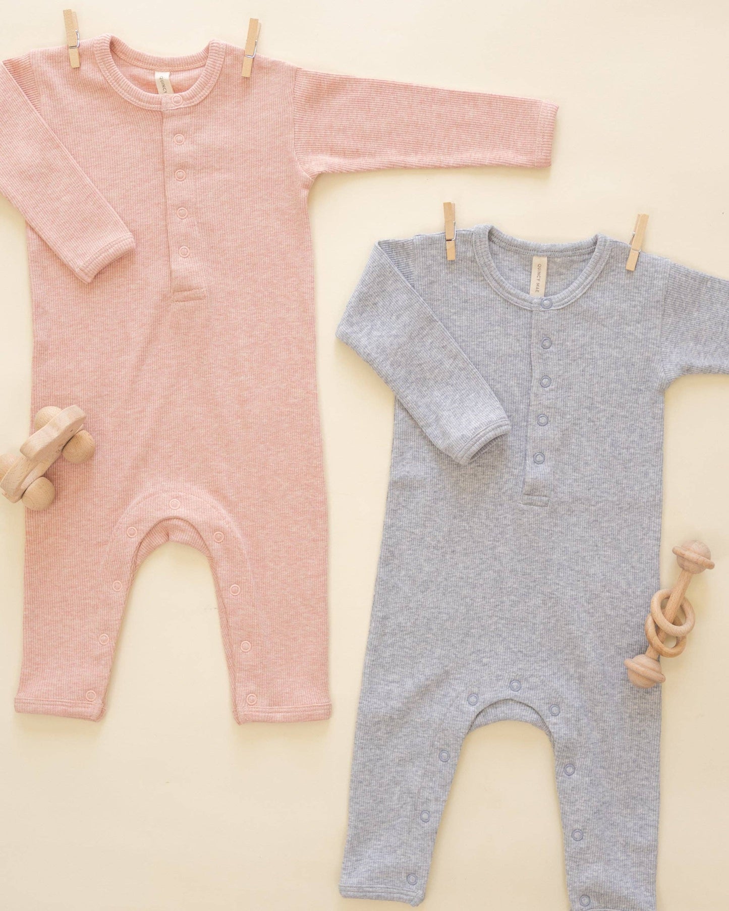 Ribbed Jumpsuit - Rose