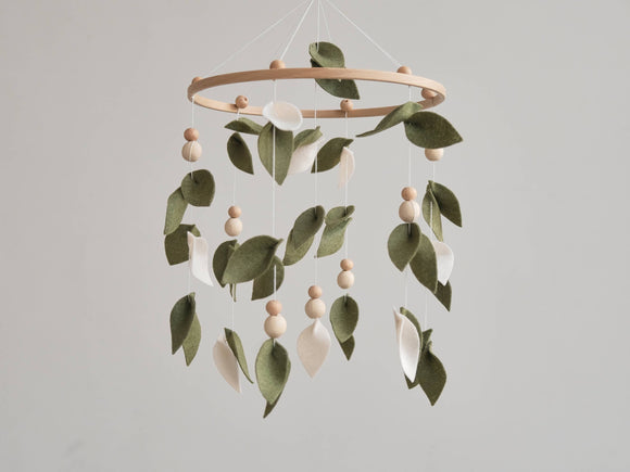 ChilDreams - Baby Forest Mobile, Green Floral Nursery Mobile Shower Gift