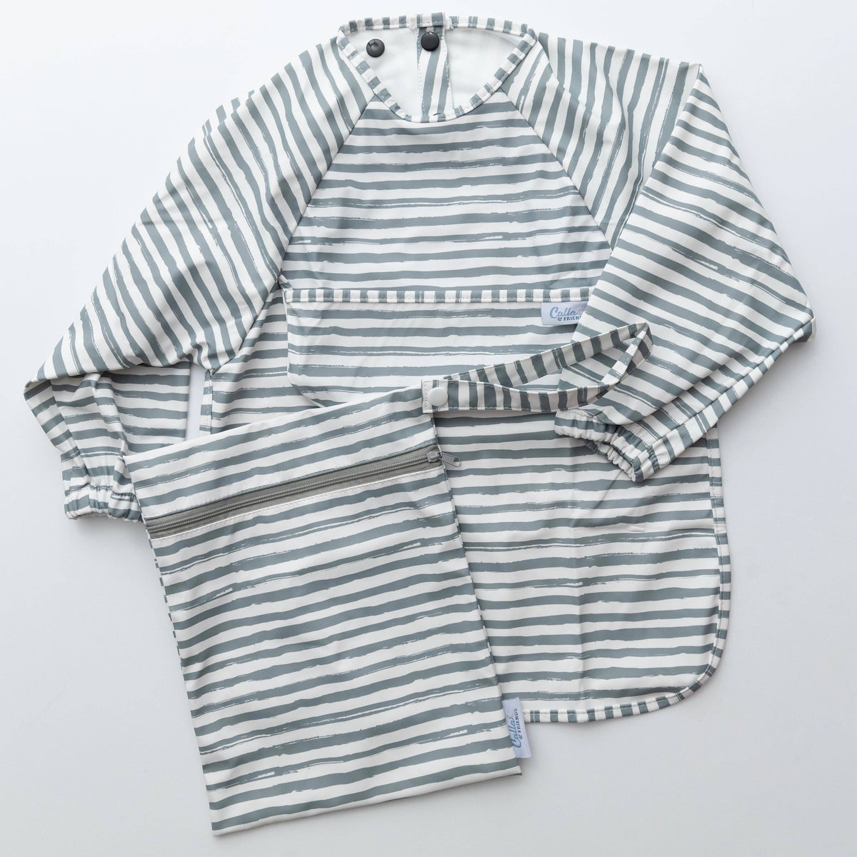 The Grayson Long Sleeve Bib - Brush Stripes