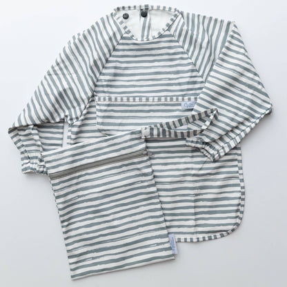 The Grayson Long Sleeve Bib - Brush Stripes