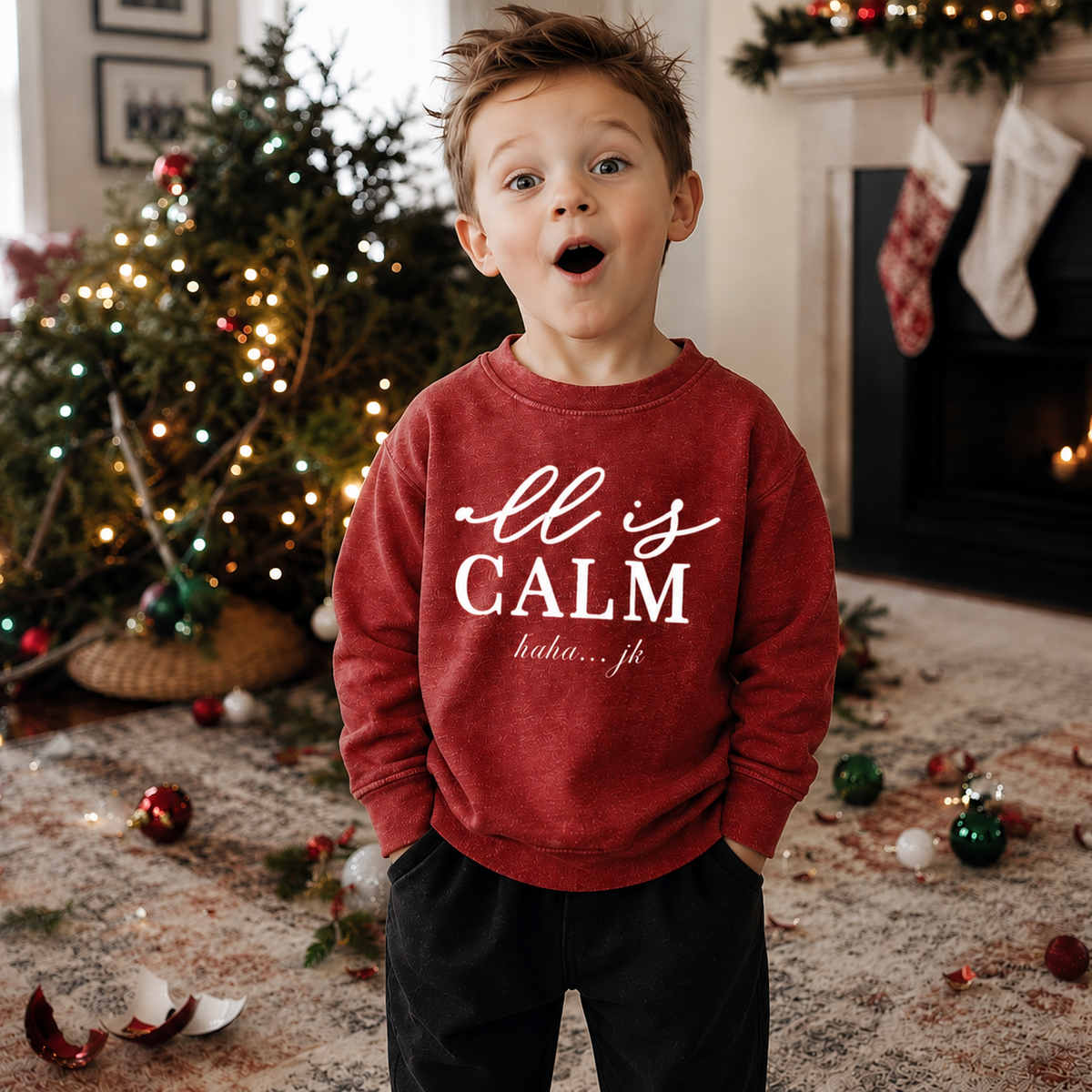 All is Calm Christmas Sweatshirt